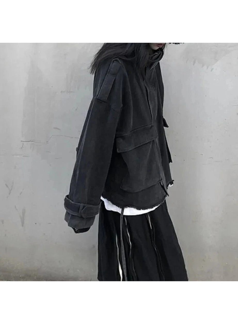 Y2k Korean Tassel Denim Jacket