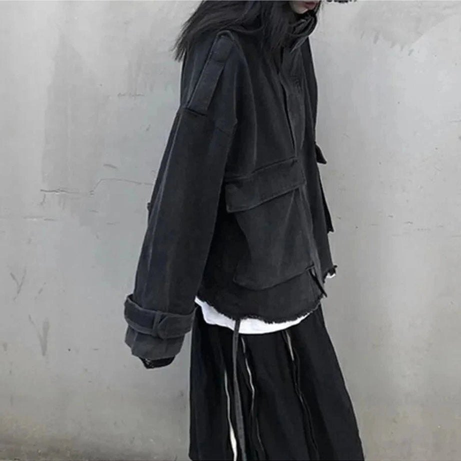 Y2k Korean Tassel Denim Jacket