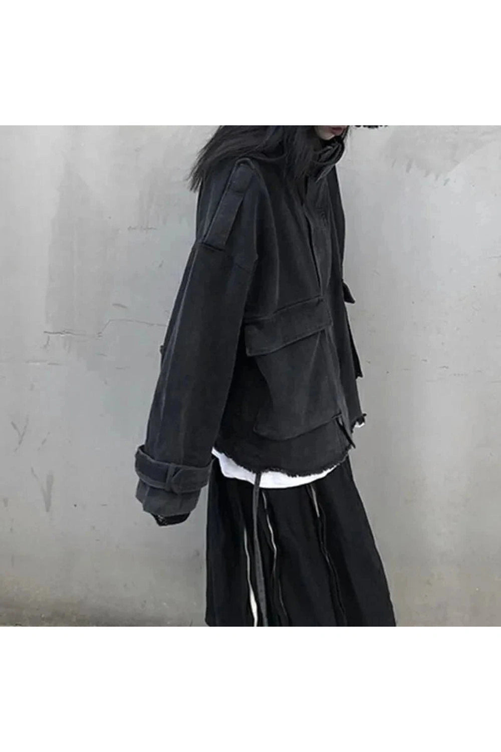 Y2k Korean Tassel Denim Jacket