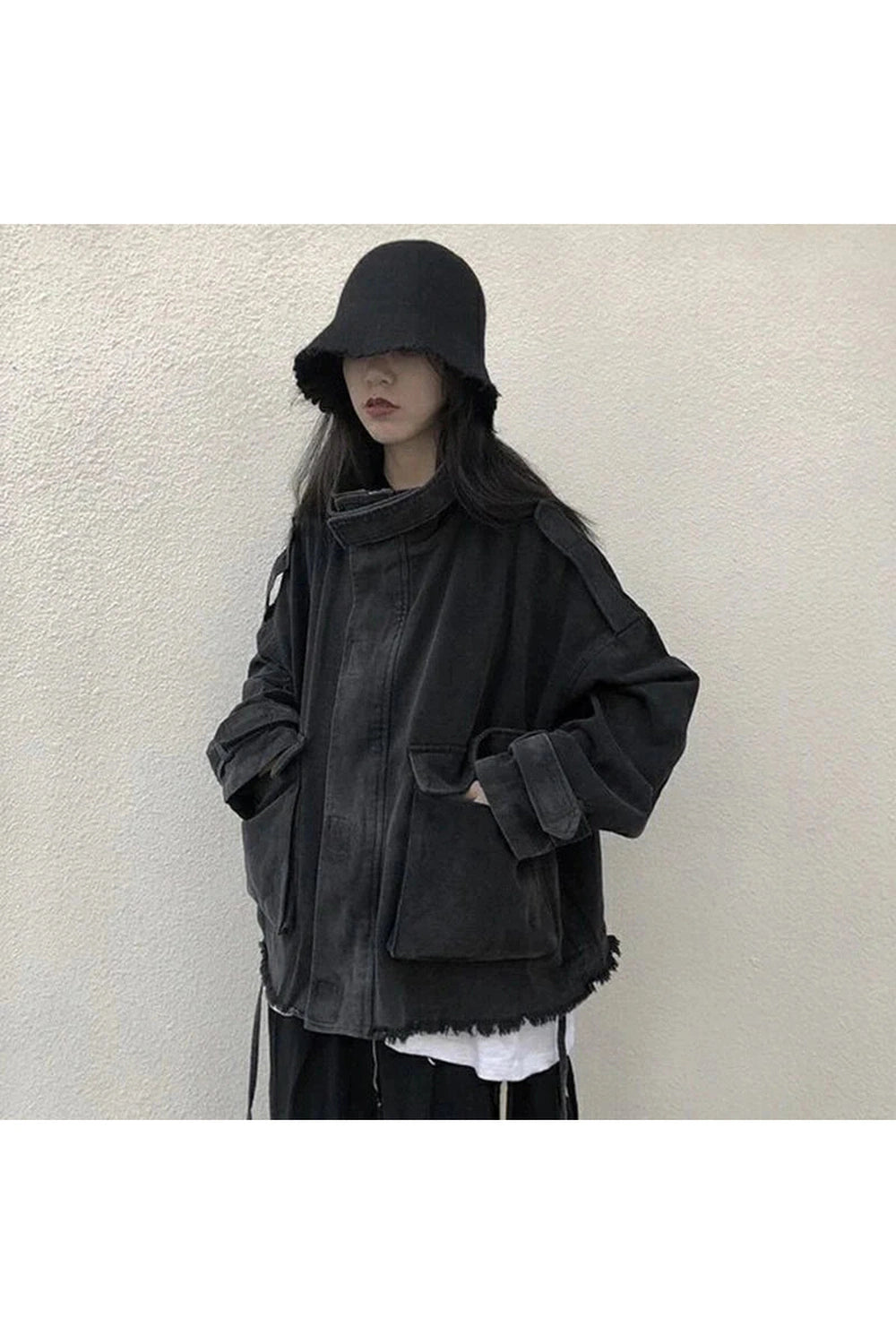 Y2k Korean Tassel Denim Jacket