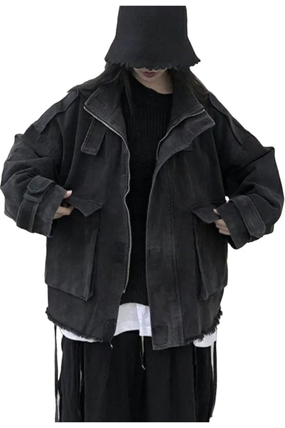 Y2k Korean Tassel Denim Jacket