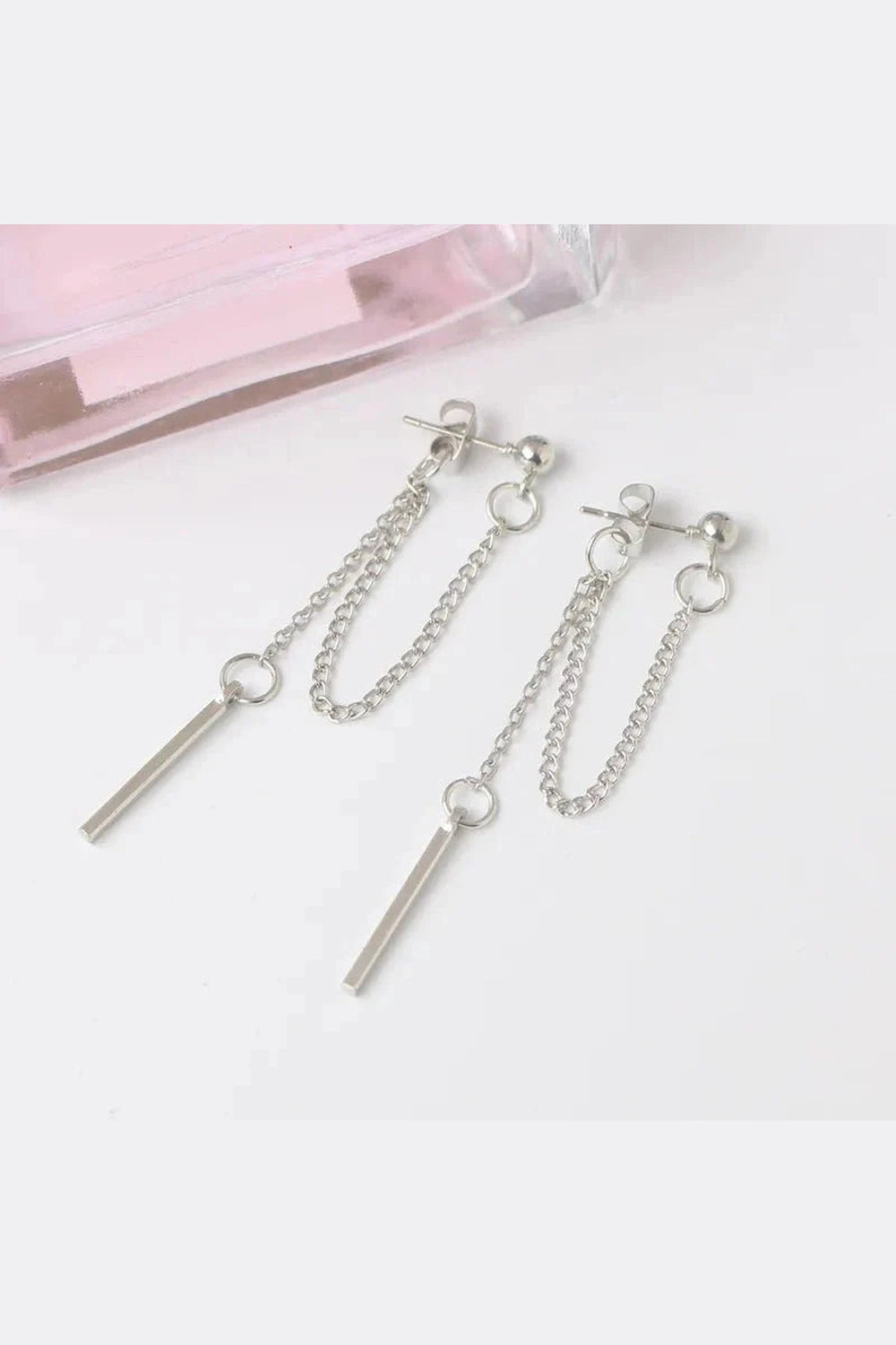 Y2k Korean Tassel Metal Dangle Earrings