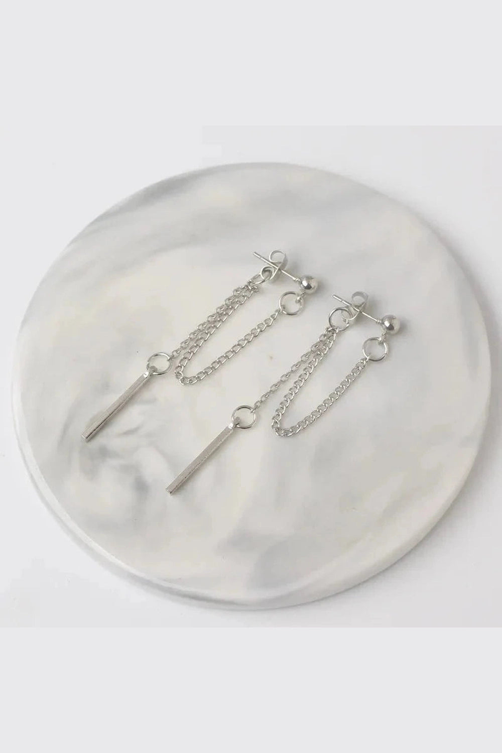 Y2k Korean Tassel Metal Dangle Earrings