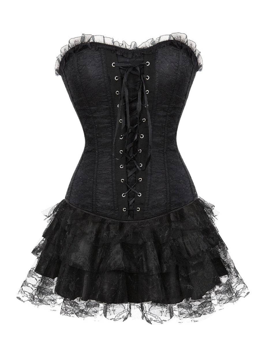 Y2k Lace Cover Overbust Corset