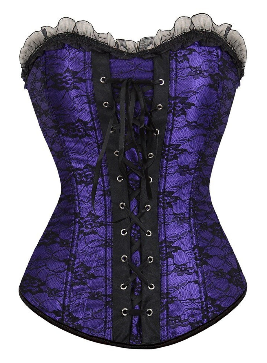 Y2k Lace Cover Overbust Corset