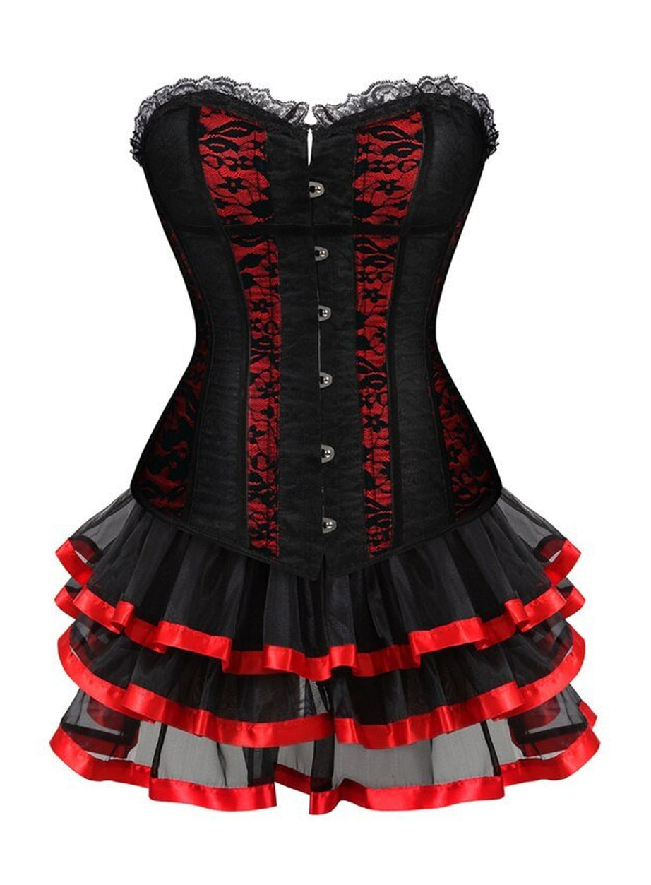 Y2k Lace Cover Overbust Corset