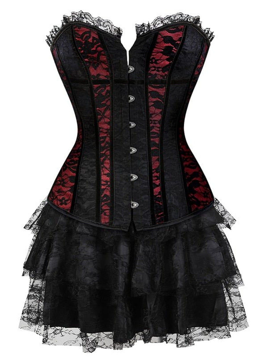 Y2k Lace Cover Overbust Corset