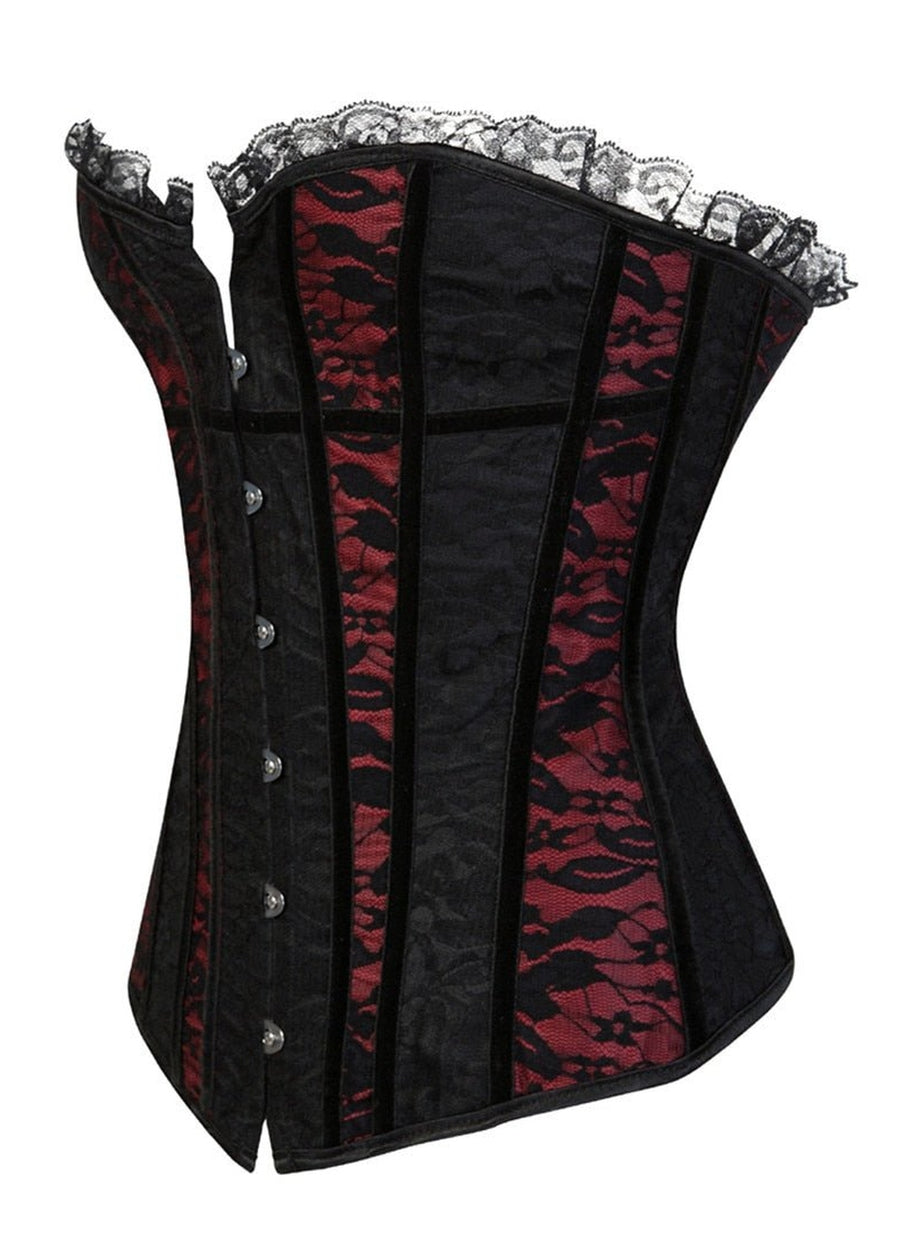 Y2k Lace Cover Overbust Corset