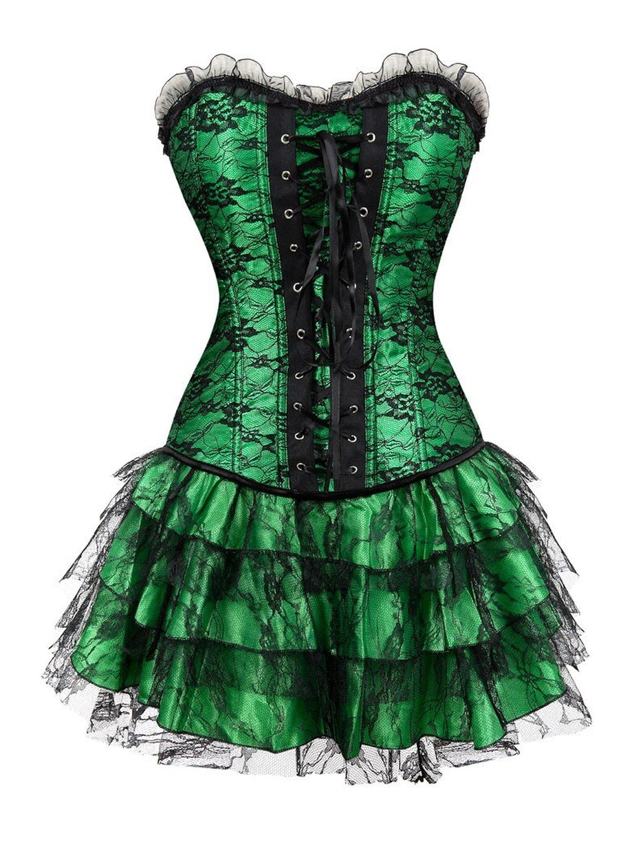 Y2k Lace Cover Overbust Corset