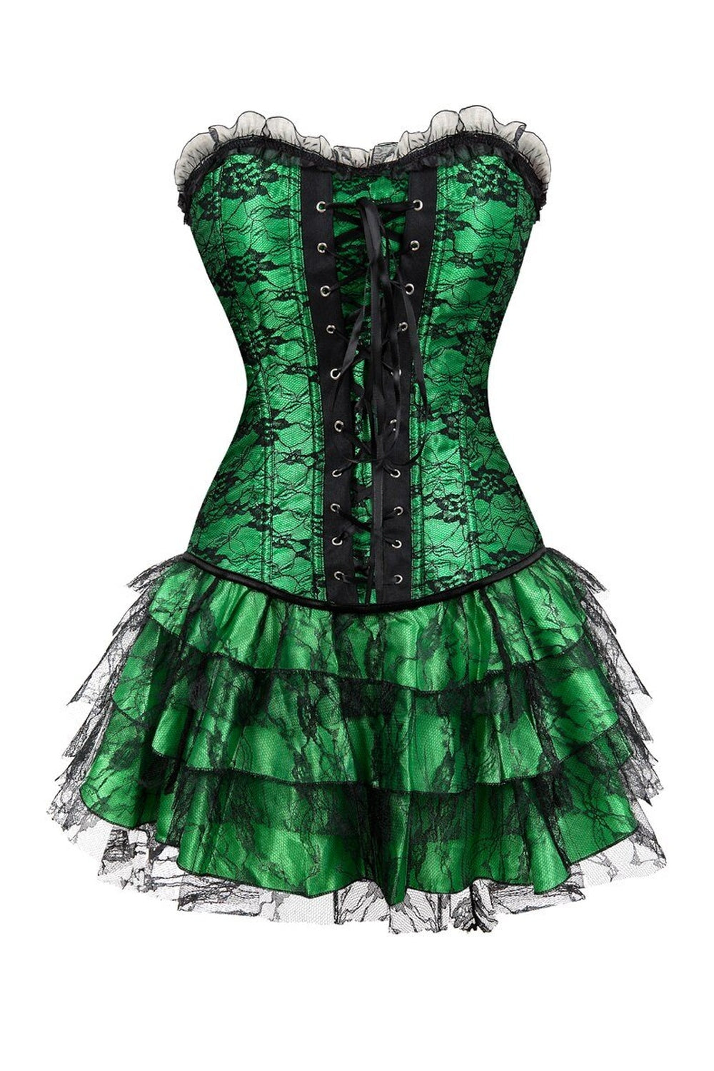 Y2k Lace Cover Overbust Corset