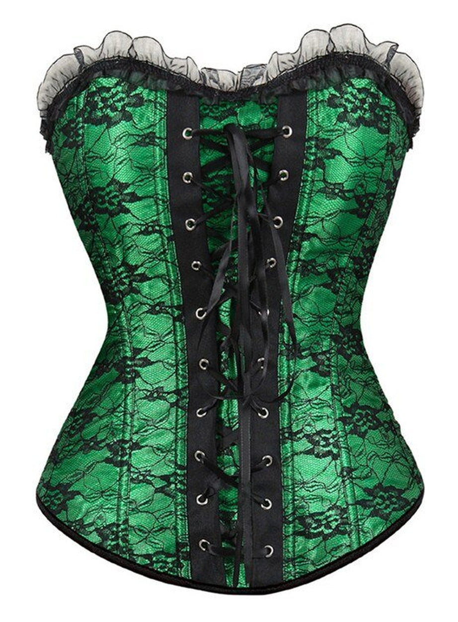Y2k Lace Cover Overbust Corset