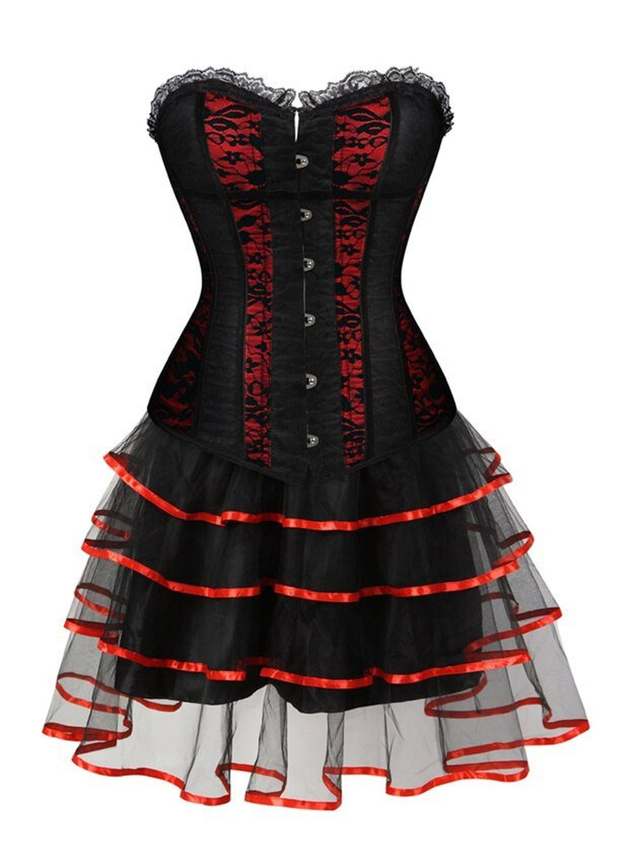 Y2k Lace Cover Overbust Corset