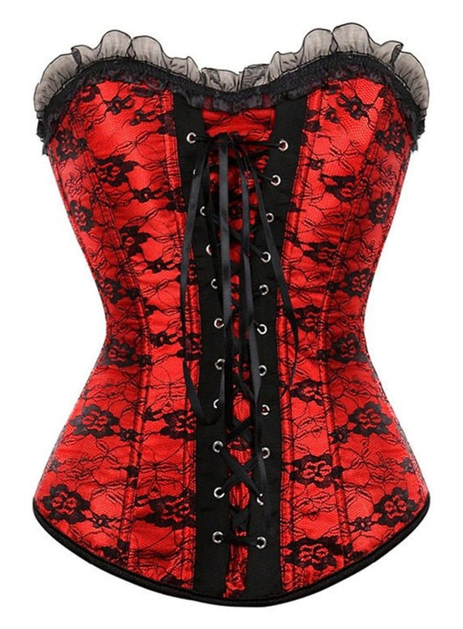 Y2k Lace Cover Overbust Corset