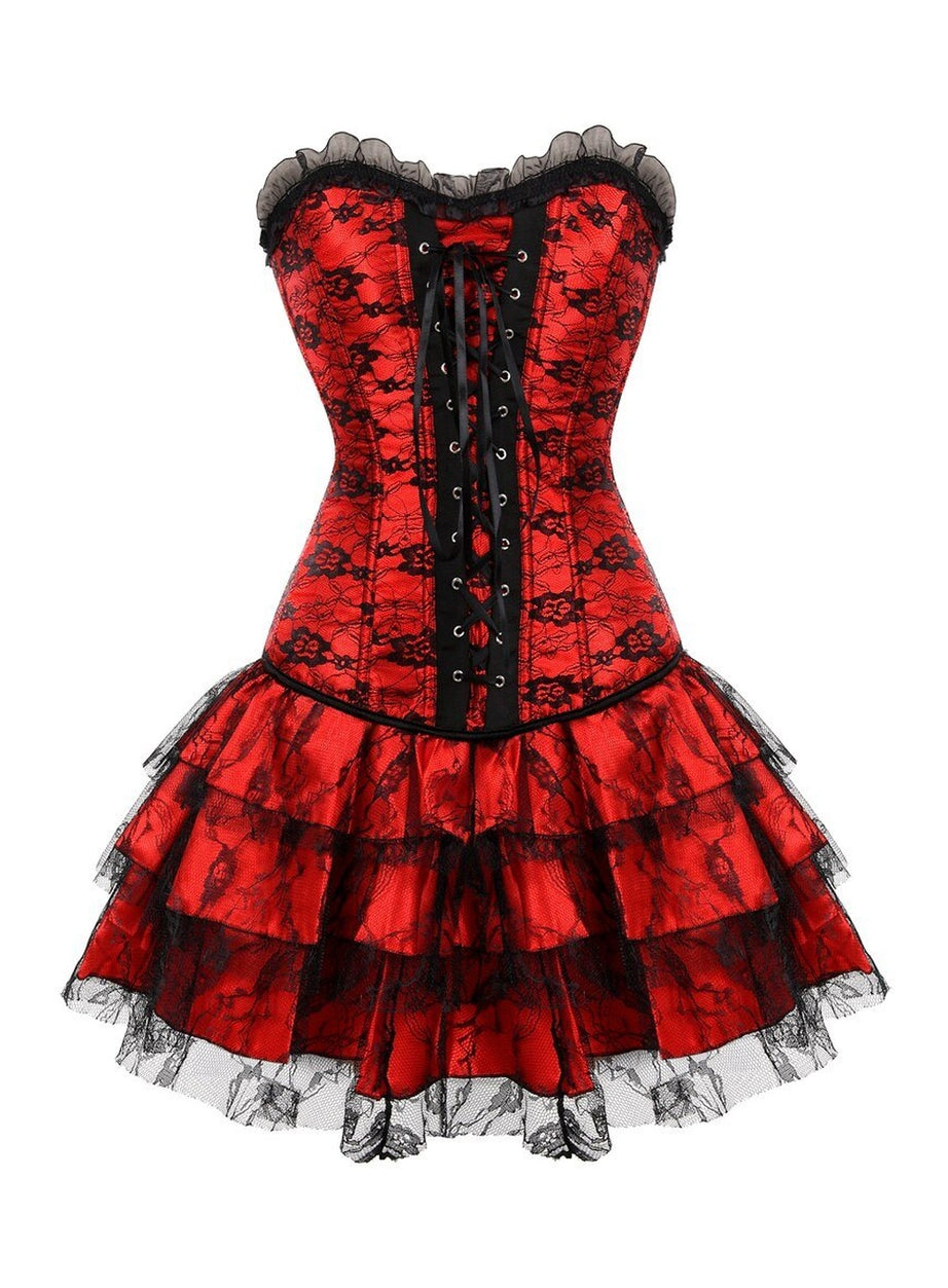 Y2k Lace Cover Overbust Corset