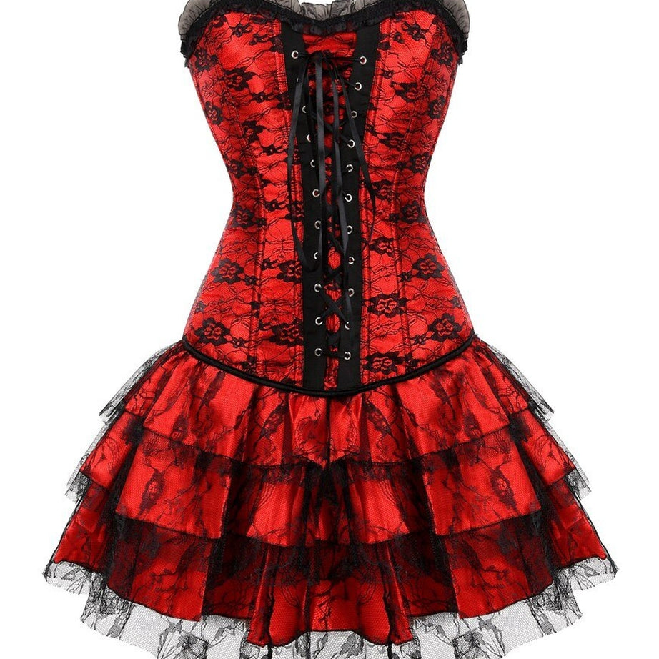 Y2k Lace Cover Overbust Corset