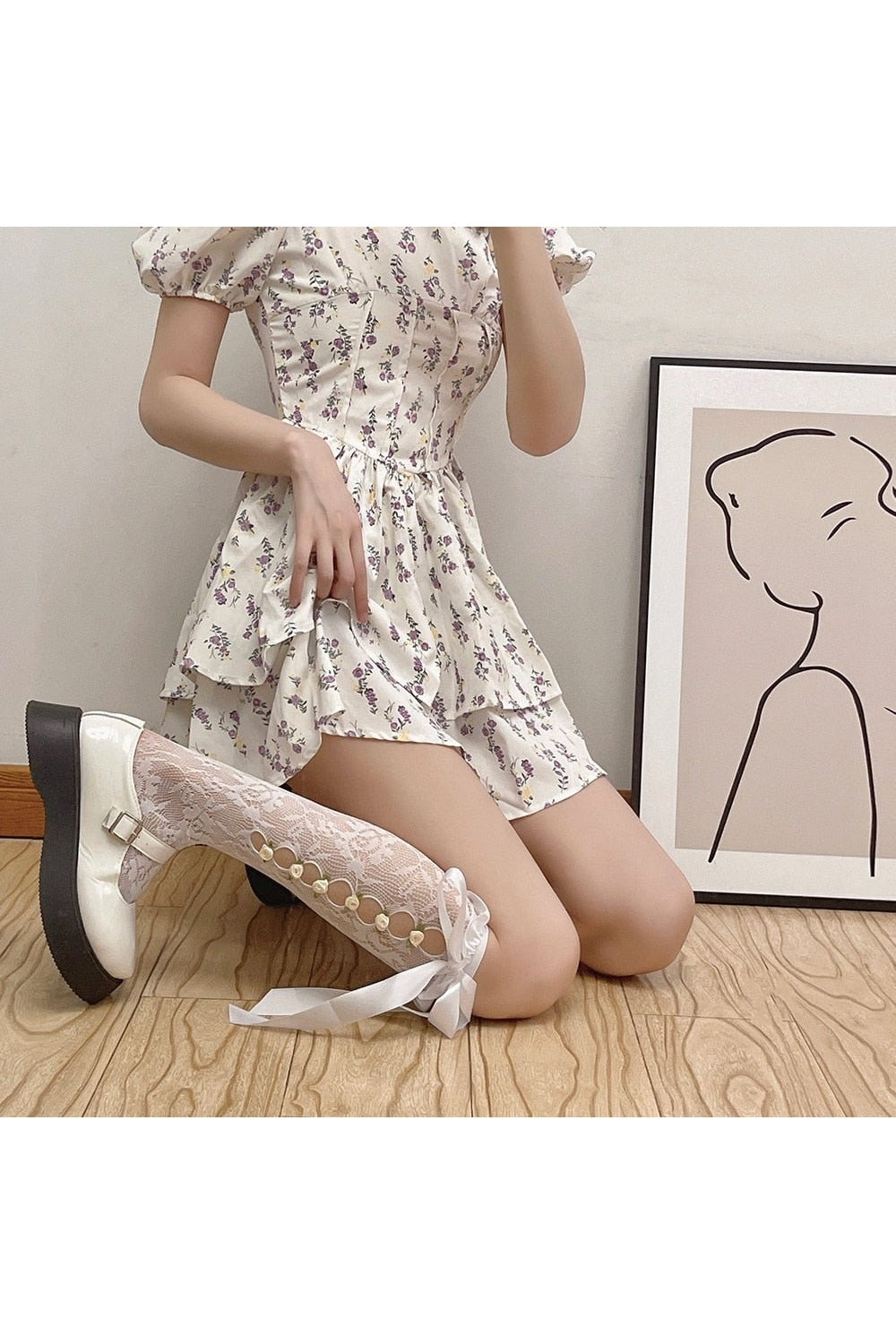 Y2k Lace Mesh Fishnet Stockings