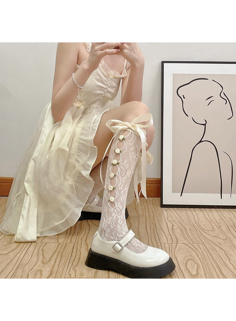 Y2k Lace Mesh Fishnet Stockings