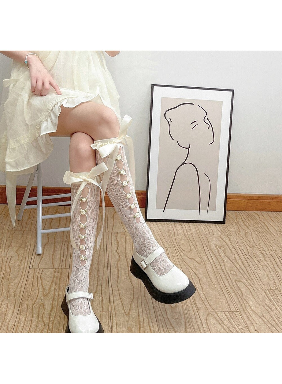 Y2k Lace Mesh Fishnet Stockings