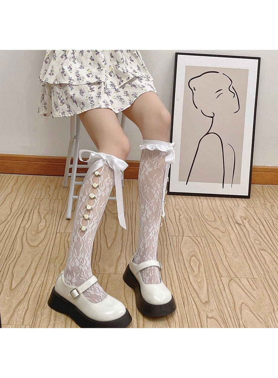 Y2k Lace Mesh Fishnet Stockings