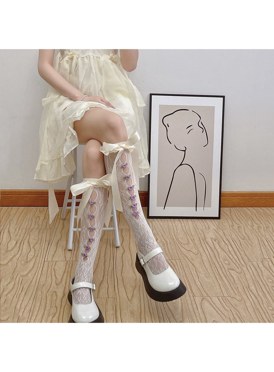 Y2k Lace Mesh Fishnet Stockings