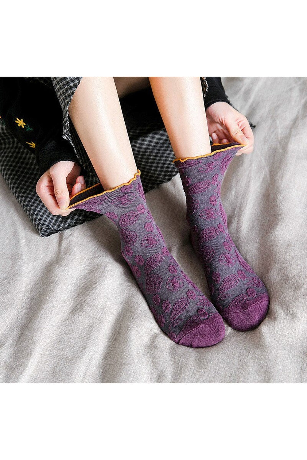 Y2k Lace Ruffle Embroidery Socks