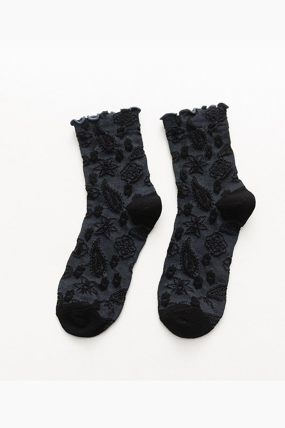 Y2k Lace Ruffle Embroidery Socks