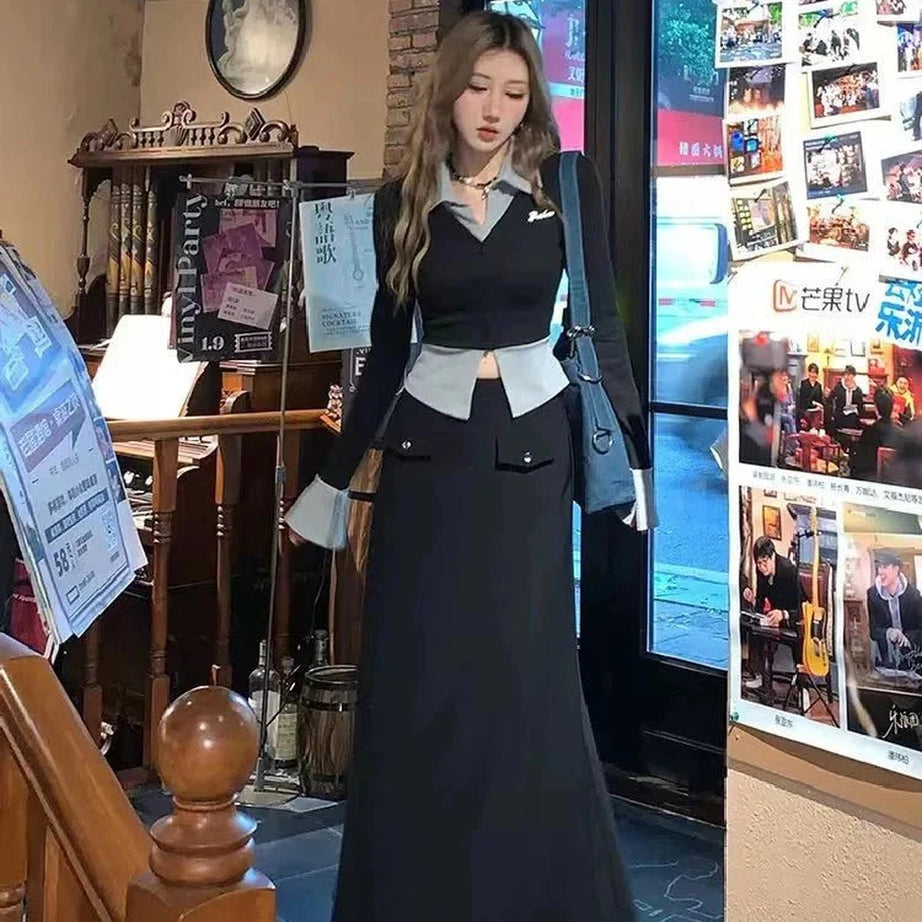 Y2k Lapel Collar Knit Cardigan