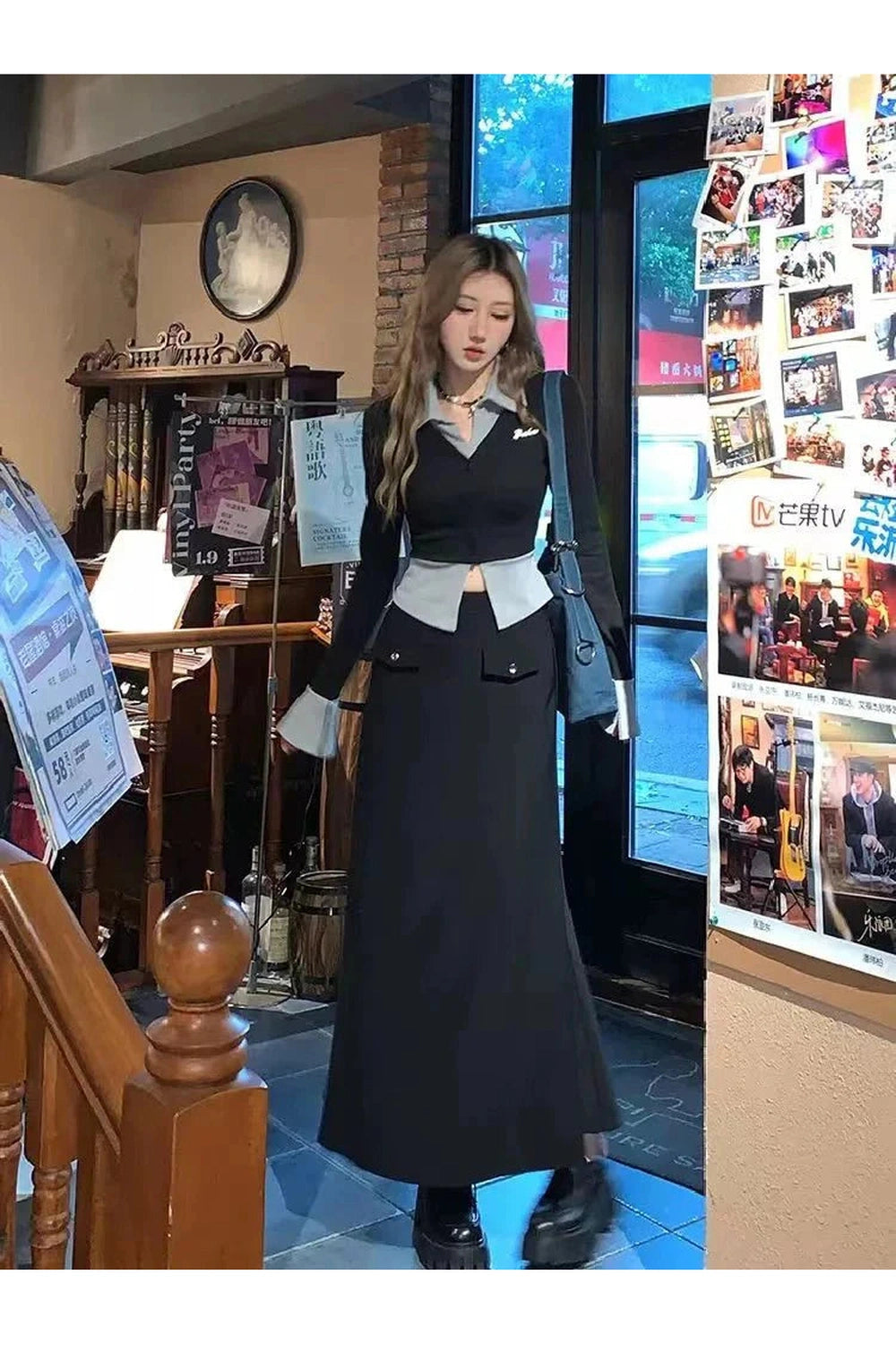 Y2k Lapel Collar Knit Cardigan