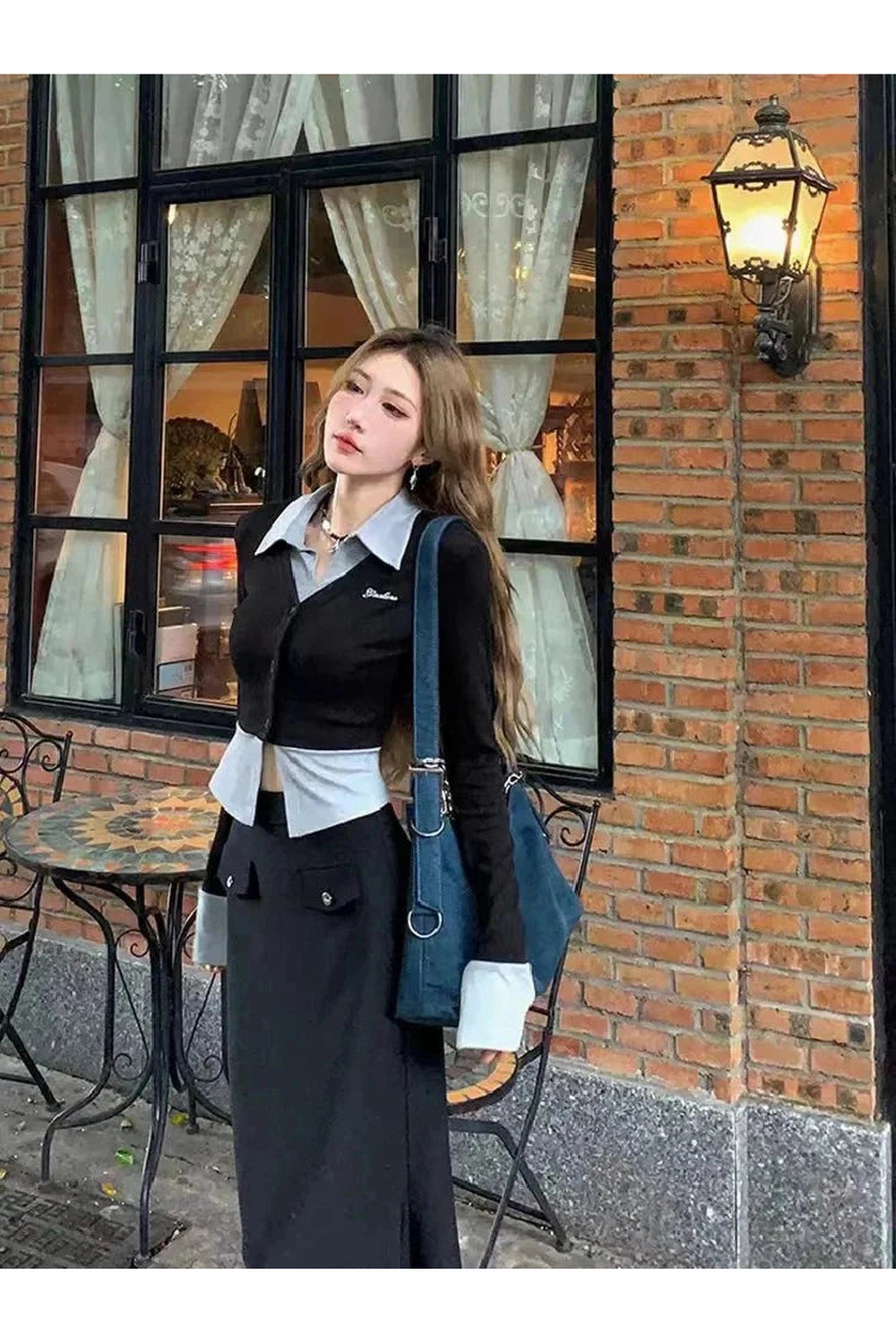 Y2k Lapel Collar Knit Cardigan