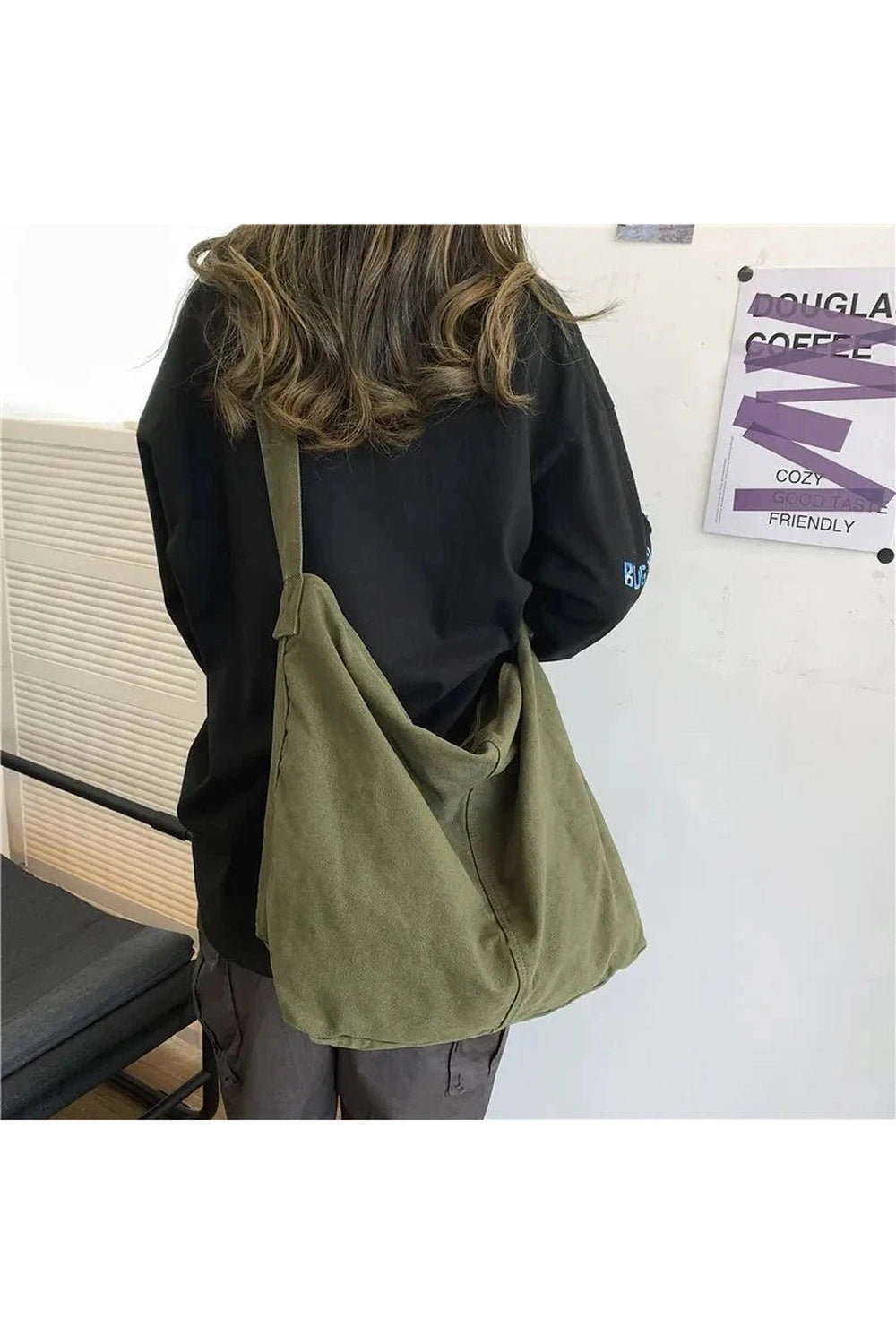 Y2k Large Canvas Shopper Handbags