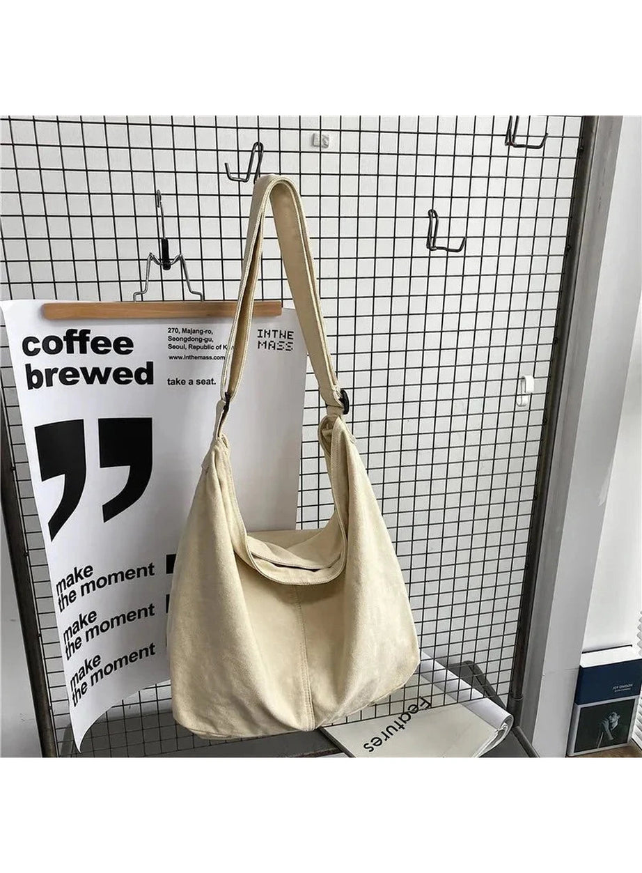 Y2k Large Canvas Shopper Handbags