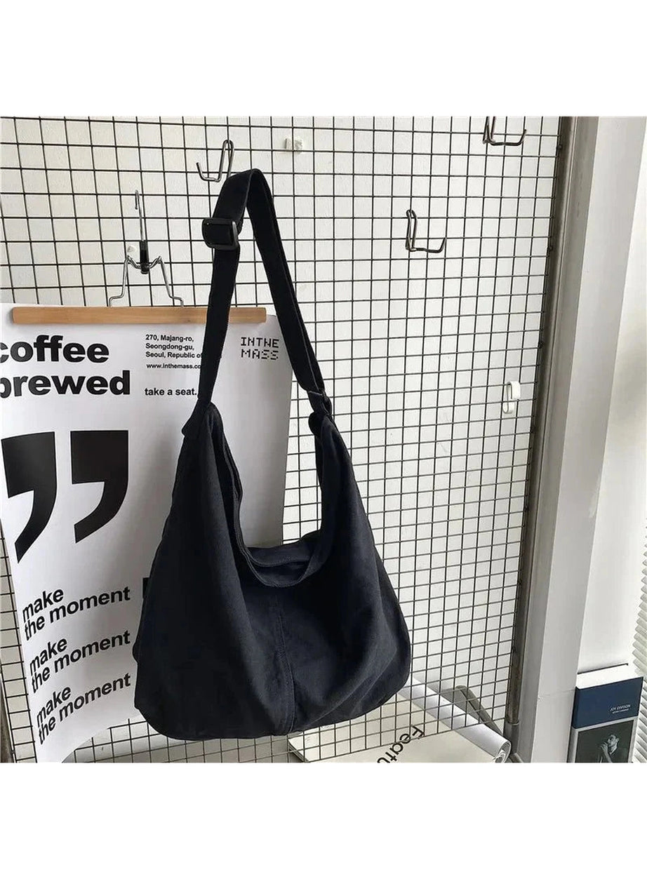 Y2k Large Canvas Shopper Handbags