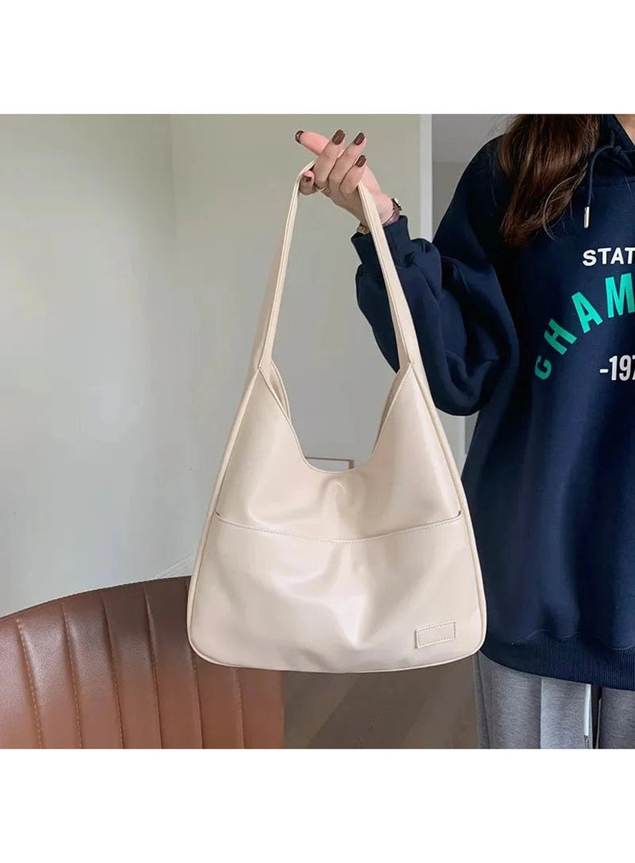 Y2k Large Casual Leather Handbag