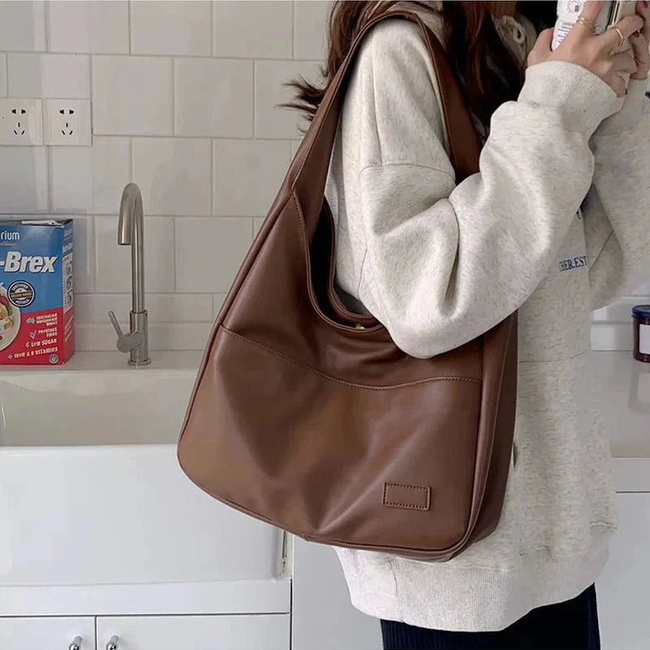 Y2k Large Casual Leather Handbag