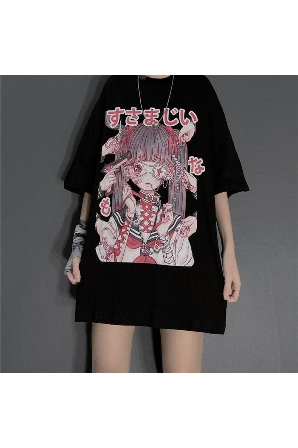 Y2k Large T-shirt with anime print