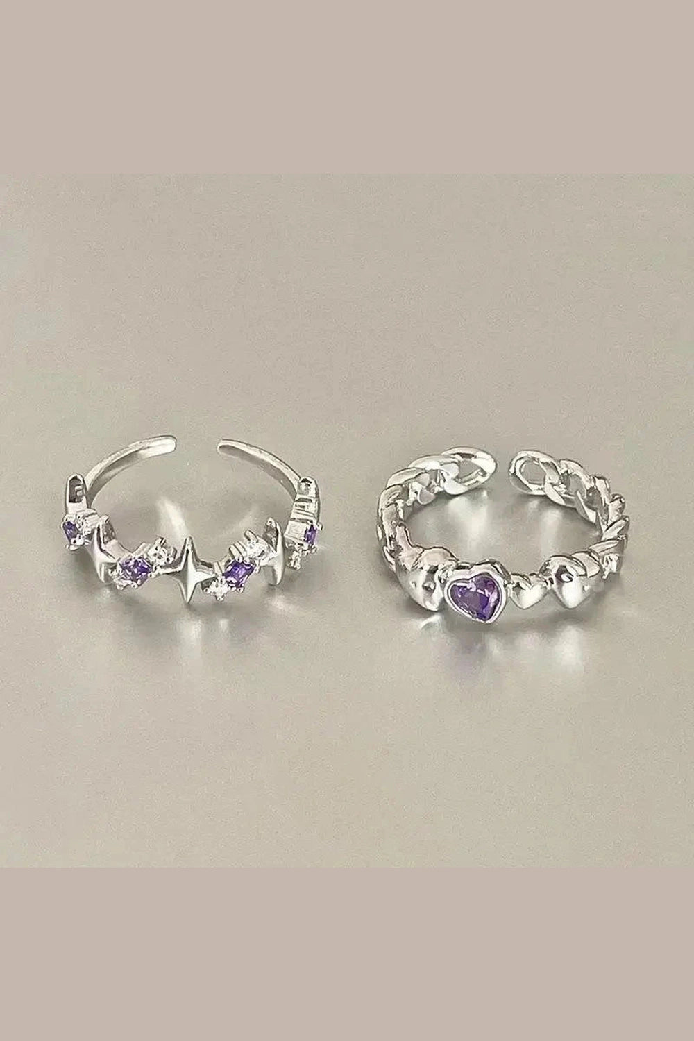 Y2k Lavender Dreams Ring Set