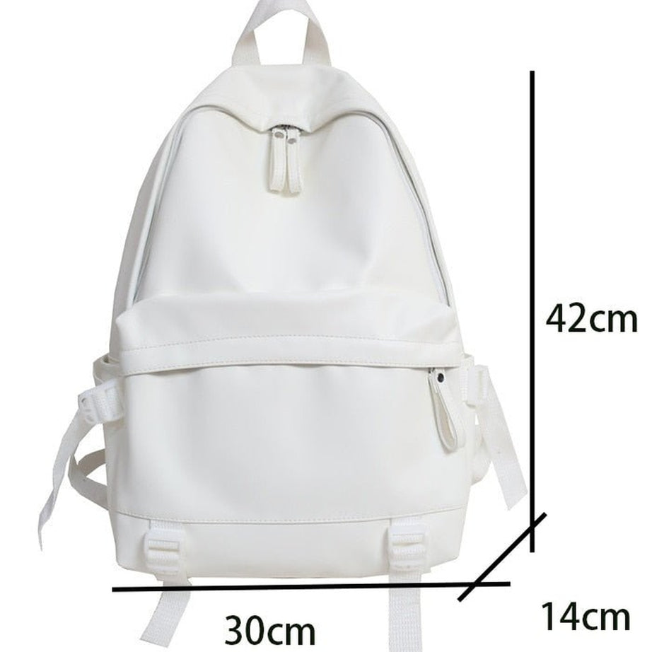 Y2k Leather Rucksack School Backpack