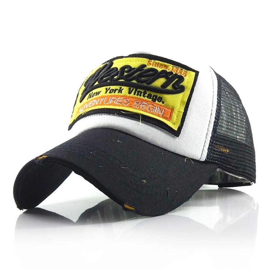 Y2k Letter Embroidery Mesh Baseball Cap