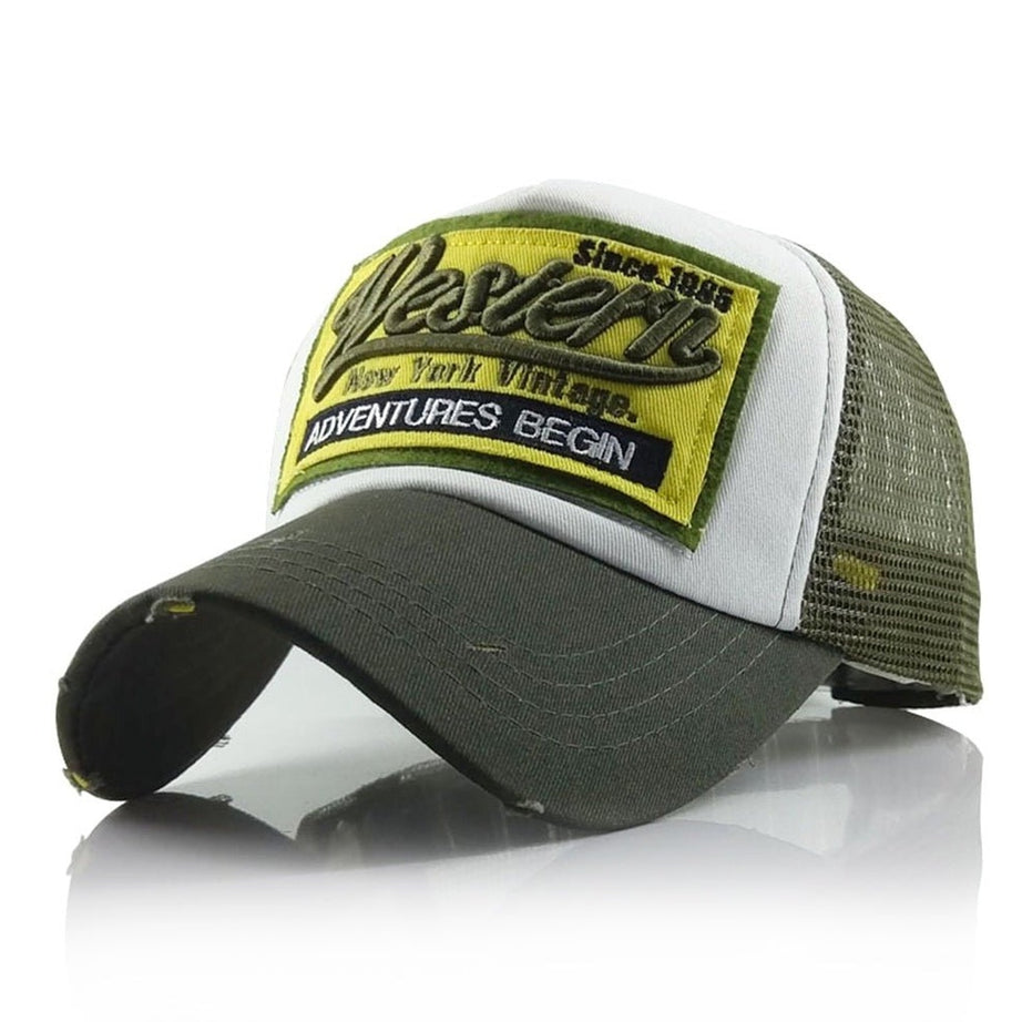 Y2k Letter Embroidery Mesh Baseball Cap