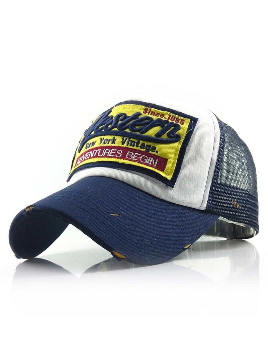 Y2k Letter Embroidery Mesh Baseball Cap