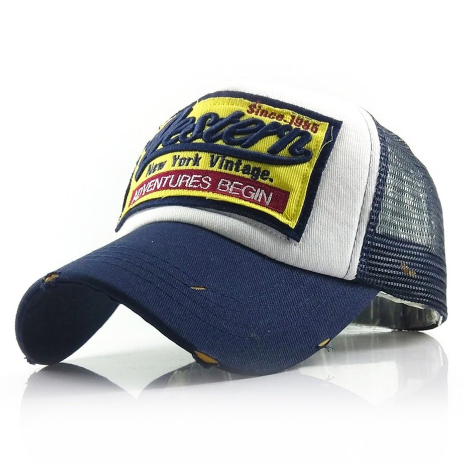 Y2k Letter Embroidery Mesh Baseball Cap