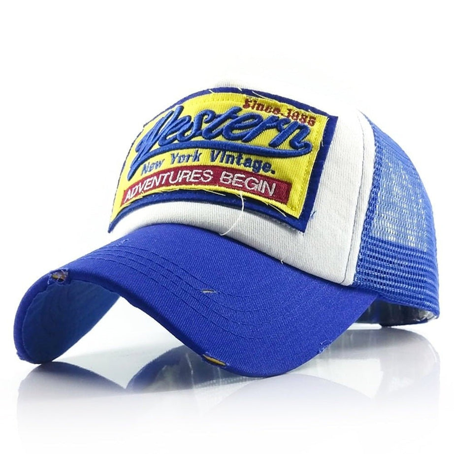 Y2k Letter Embroidery Mesh Baseball Cap