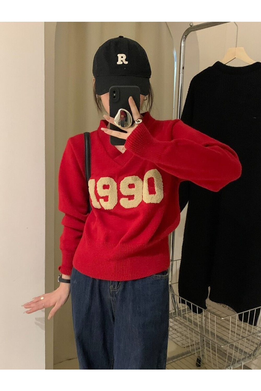 Y2k Letter Patchwork Sweater