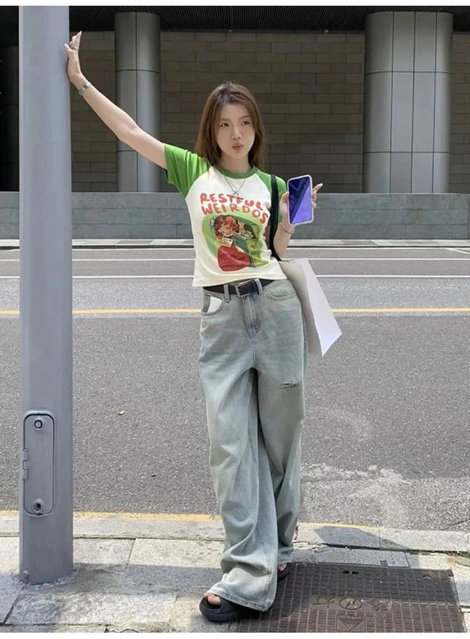 Y2k Letter Print Graphic T-Shirt