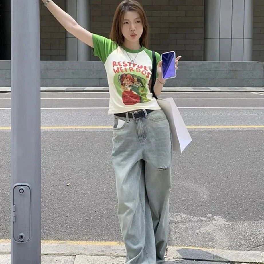 Y2k Letter Print Graphic T-Shirt