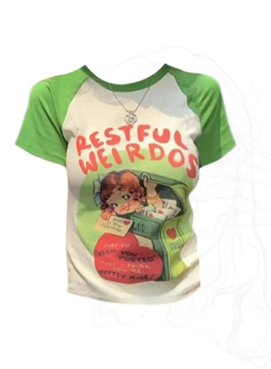 Y2k Letter Print Graphic T-Shirt