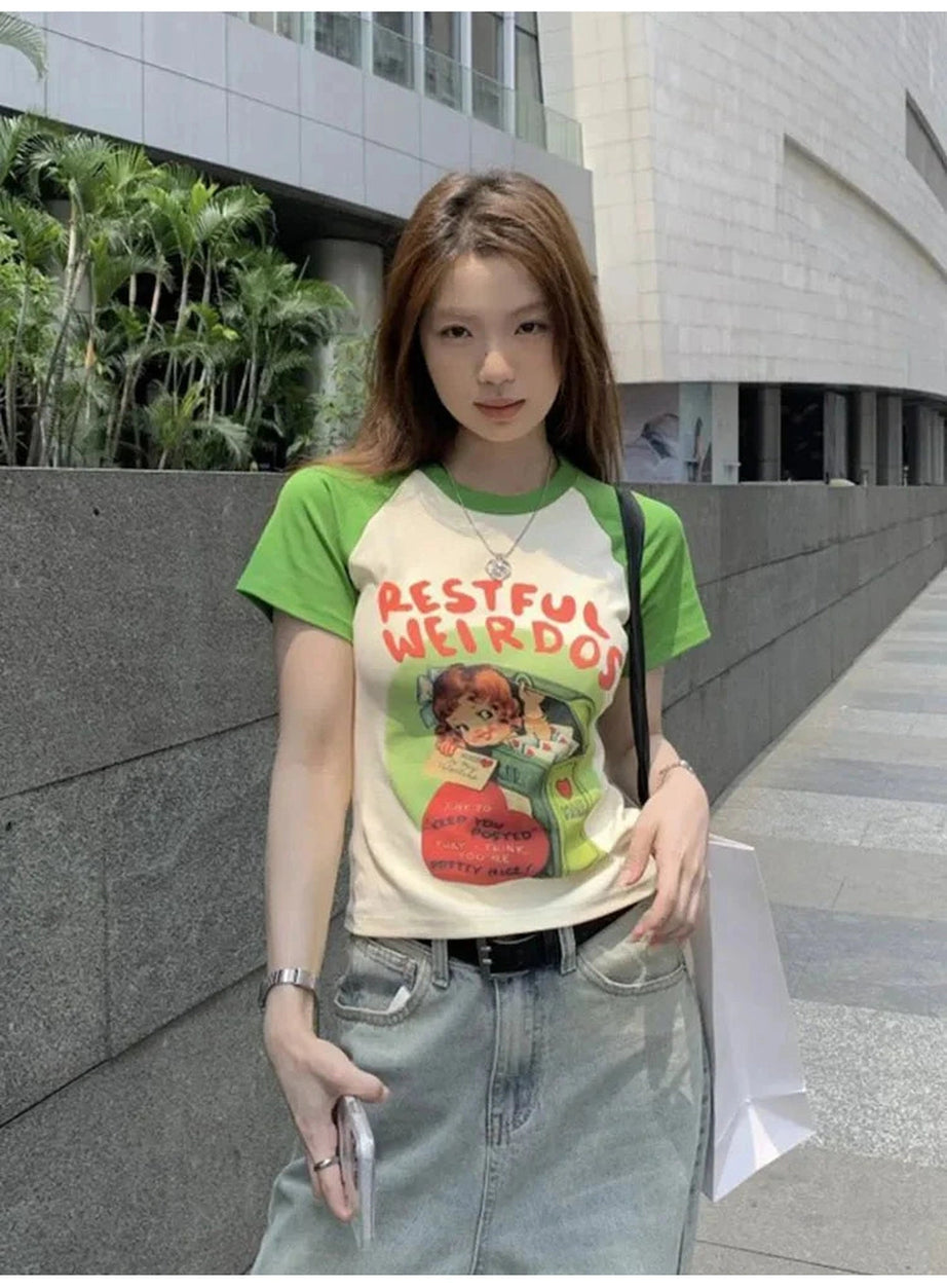 Y2k Letter Print Graphic T-Shirt