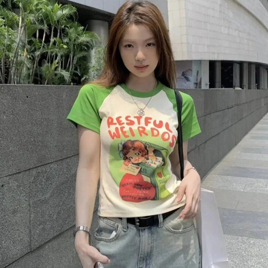 Y2k Letter Print Graphic T-Shirt