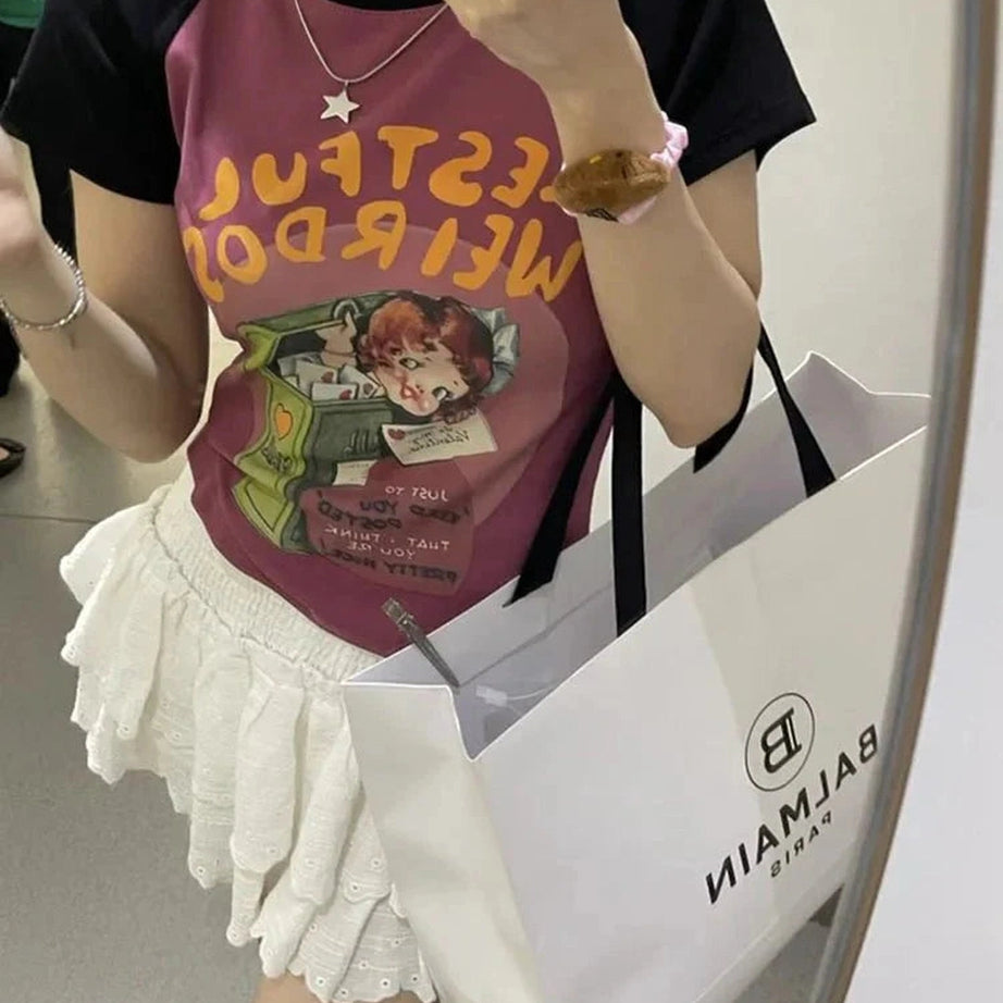 Y2k Letter Print Graphic T-Shirt