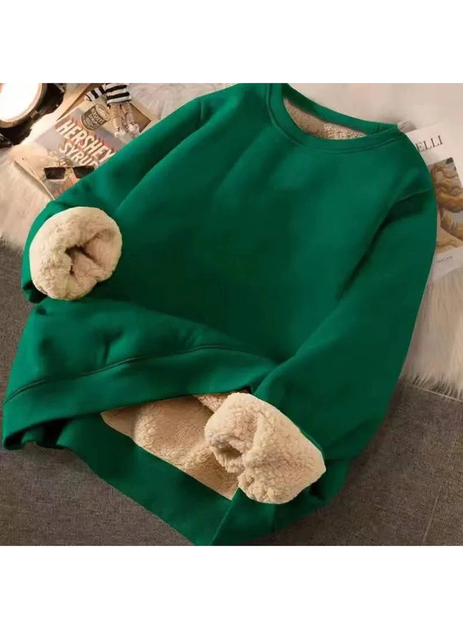 Y2k Letter Print Plush Hooded Sweatshirt